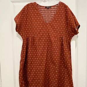 Madewell brick red summer dress size medium